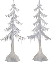 J-Line Kerstboom Led Acryl Transparant Wit Small Assortiment Van 2