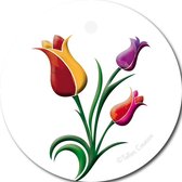 Tallies Cards - kadokaartjes  - bloemenkaartjes - Blanco tulpen - PrimoFiori - set van 5 kaarten - zonder tekst - zonder boodschap - blanco - 100% Duurzaam