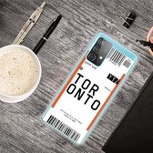 Voor Samsung Galaxy A52 5G Boarding Pass Series TPU telefoon beschermhoes (Toronto)