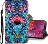 Voor Samsung Galaxy S20 FE 5G / S20 Lite 3D Gekleurde Tekening Horizontale Flip PU Lederen Case met Houder & Kaartsleuven & Portemonnee (Mandala)