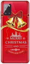 Voor Samsung Galaxy A71 5G Christmas Series Clear TPU beschermhoes (Golden Bell)