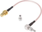 SMA Female naar CRC9 / TS9 dubbele RF coaxiale connector RG316 adapterkabel, lengte: 15 cm
