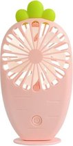 USB-oplaadventilator Creatieve radijs Nachtlampje Zakminiventilator (roze)