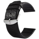 Kakapi voor Apple Watch 42 mm Buffalo Hide Brushed Buckle lederen horlogeband, alleen gebruikt in combinatie met connectoren (S-AW-3293) (zwart)