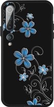 Voor Xiaomi MI 10 patroon afdrukken reliëf TPU mobiele hoes (kleine orchidee)