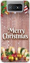 Voor ASUS Zenfone 7 Pro ZS671KS Christmas Series Transparante TPU beschermhoes (kerstballen)