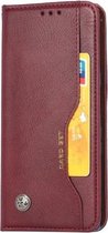 Voor Google Pixel 4 Kneed Huidtextuur Horizontale Flip Leren Case met Fotolijst & Houder & Kaartsleuven & Portemonnee (Wijnrood)