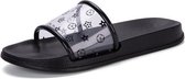 Eenvoudige en stijlvolle comfortabele en draagbare transparante pantoffels voor dames (kleur: zwart, maat: 36)