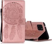 Voor Galaxy Note 10 Lite / A81 / M60s Dream Catcher Reliëfpatroon Horizontale Flip Leren Case met Standaard & Kaartsleuven & Portemonnee-functie (Rose Goud)