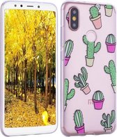 Voor Xiaomi Mi 6X / A2 gekleurd tekeningpatroon zeer transparant TPU beschermhoes (cactus)