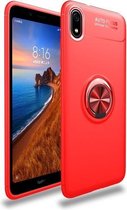 Lenuo schokbestendig TPU-hoesje voor Xiaomi Redmi 7A, met onzichtbare houder (rood)