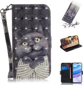 Voor Xiaomi Redmi 10X 5G 3D Geschilderd Patroon Magnetische Aantrekkelijkheid Horizontale Flip Leren Case met Houder & Kaartsleuf & Portemonnee & Lanyard (Embrace Cat)