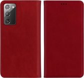 Voor Samsung Galaxy Note 20 DZGOGO ZEN-serie schokbestendig PU + TPU beschermhoes met houder & kaartsleuven en portemonnee (rood)
