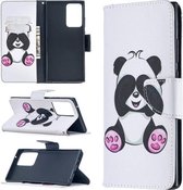 Voor Samsung Galaxy Note20 Ultra Gekleurde Tekening Patroon Horizontale Flip Leren Case met Houder & Kaartsleuven & Portemonnee (Panda)