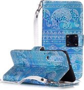 Magisch 3D Helder Gekleurd Tekening Patroon Horizontale Flip PU Leren Case met Houder & Kaartsleuven & Portemonnee & Fotolijst voor Huawei P30 (Tribes Olifant)