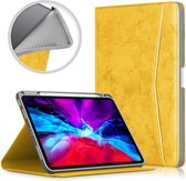 Marmeren stof textuur horizontaal Flip TPU + PU lederen tas met houder & kaartsleuf & slaap- / wekfunctie voor iPad Air (2020) 10.9 (geel)