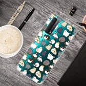 Voor Huawei P Smart 2021 schokbestendig geverfd transparant TPU beschermhoes (minikat)