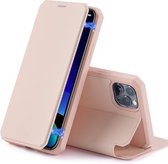 iPhone 11 Pro Max DUX DUCIS Skin X-serie PU + TPU horizontaal lederen flip-hoesje met houder en kaartsleuven (roze)