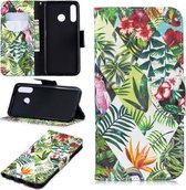 3D Gekleurde Tekening Patroon Horizontale Leren Flip Case voor Huawei P30 Lite, met Houder & Kaartsleuven & Portemonnee (Bananenblad)