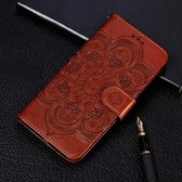 Voor Huawei Mate 30, Mandala Embossing Pattern Horizontale Flip Leather Case, met Houder & Kaartsleuven & Portemonnee & Fotolijst & Lanyard (Bruin)