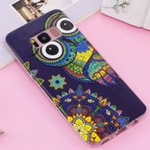 Voor Galaxy S8 Noctilucent IMD Owl Pattern Soft TPU Back Case Protector Cover