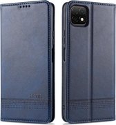 Voor Huawei Enjoy 20 AZNS Magnetische Kalfsstructuur Horizontale Flip Leren Case met Kaartsleuven & Houder & Portemonnee (Donkerblauw)