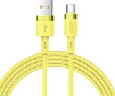 JOYROOM S-1224N2 1,2 m 2,4 A USB naar USB-C / Type-C siliconen gegevenssynchronisatie-oplaadkabel (geel)