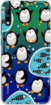 Voor Huawei Enjoy 10 Lucency Painted TPU beschermhoes (Penguins)