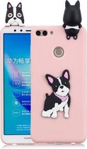 Voor Huawei Y9 2018 3D Cartoon patroon schokbestendig TPU beschermhoes (schattige hond)