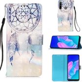 Voor Huawei P40 Lite E / Y7P 3D Schilderen Horizontale Flip Leren Case met Houder & Kaartsleuf & Lanyard (Fantasy Windgong)