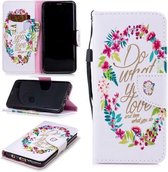 Voor Samsung Galaxy S9 Gekleurd tekeningpatroon Horizontaal Flip TPU + PU lederen hoesje met houder & kaartsleuven & portemonnee & lanyard (doen wat je leuk vindt)