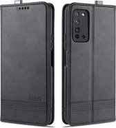 Voor Huawei Honor X10 AZNS Magnetische Kalf Textuur Horizontale Flip Leren Case met Kaartsleuven & Houder & Portemonnee (Zwart)