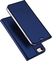 DUX DUCIS Skin Pro Series horizontale flip PU + TPU lederen hoes voor iPhone SE 2020 & 8 & 7, met houder en kaartsleuven (blauw)