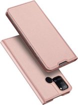 Voor Samsung Galaxy A21s DUX DUCIS Skin Pro Series horizontale flip PU + TPU lederen tas, met houder en kaartsleuven (rose goud)