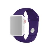 Voor Apple Watch Series 3 & 2 & 1 38 mm Fashion Simple Style siliconen polshorloge band (paars)