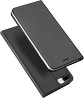 DUX DUCIS Skin Pro Series horizontale flip PU + TPU lederen hoes voor iPhone 8 Plus & 7 Plus, met houder en kaartsleuven (grijs)
