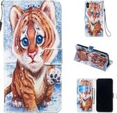 Leren beschermhoes voor iPhone XS Max (Tiger)