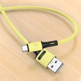USAMS US-SJ436 U52 2A USB-C naar USB-datakabel, kabellengte: 1m (geel)