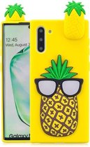 Voor Galaxy Note 10 3D Cartoon patroon schokbestendig TPU beschermhoes (grote ananas)