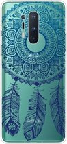 Voor OnePlus 8 Pro schokbestendig geverfd transparant TPU beschermhoes (dromenvanger)