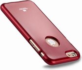 GOOSPERY JELLY CASE voor iPhone 6 & 6s TPU Glitterpoeder Valbestendige beschermhoes aan de achterkant (rood)