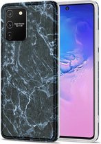 Voor Samsung Galaxy S10 Lite TPU glanzend marmerpatroon IMD beschermhoes (donkergrijs)