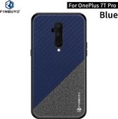 Voor Oneplus7T Pro PINWUYO Rong-serie schokbestendige pc + TPU + beschermhoes van chemische vezeldoek (blauw)