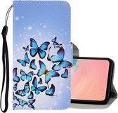 Voor Galaxy A51 3D Gekleurde Tekening Horizontale Flip PU Leren Case met Houder & Kaartsleuven & Portemonnee (Meerdere Vlinders)
