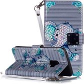 Magisch 3D Helder Gekleurd Tekening Patroon Horizontale Flip PU Leren Case met Houder & Kaartsleuven & Portemonnee & Fotolijst voor Galaxy S9 (Grote Oren Olifant)
