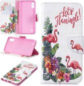 3D Gekleurde Tekening Patroon Horizontale Flip Leren Case voor Samsung GalaxyM10, met Houder & Kaartsleuven & Portemonnee (Engelse Flamingo)