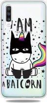 Voor Galaxy A70 3D-patroon afdrukken Extreem transparante TPU-telefoonhoes (Batman)