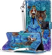 Magisch 3D Helder Gekleurd Tekening Patroon Horizontale Flip PU Leren Case met Houder & Kaartsleuven & Portemonnee & Fotolijst voor Galaxy Note 10 (Beauty en Tiger)