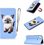 Voor Galaxy A30 3D Schilderen Horizontale Flip Leren Case met Houder & Kaartsleuf & Portemonnee & Lanyard (Kat)