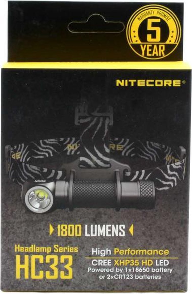 Lampe frontale Nitecore HC33 - 1800Lumens